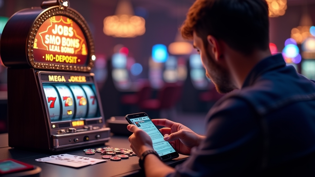 Slot Mega Joker com destaque para bônus sem depósito e termos promocionais